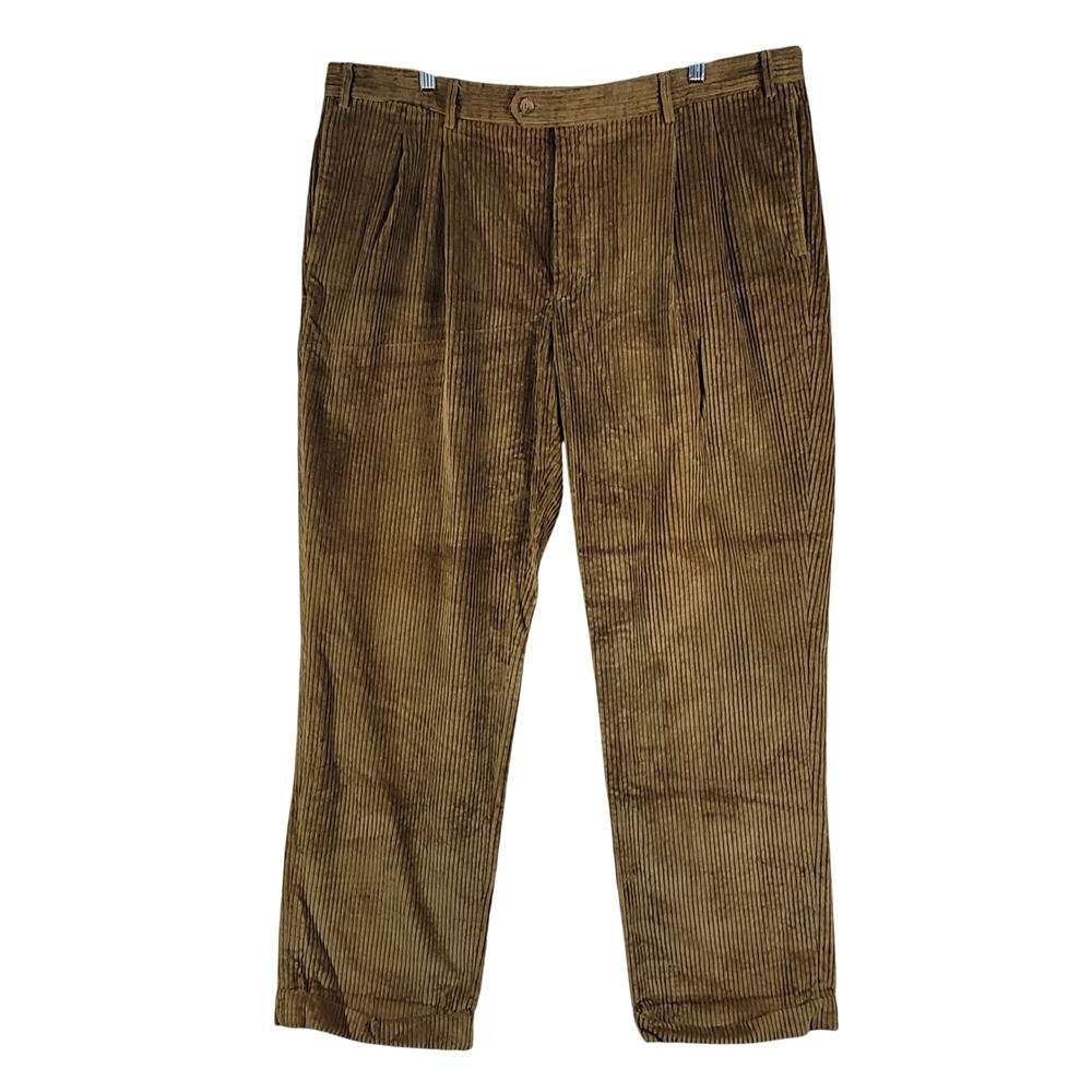 J. Peterman Corduroy Pants Men's 42 x 32 Brown Velluto Duca Visconti Portugal